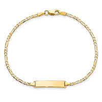 Thumbnail for 14k Flat Figaro Link ID Bracelet