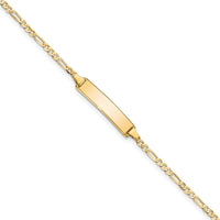 Thumbnail for 14k Flat Figaro Link ID Bracelet