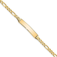 Thumbnail for 14k Flat Figaro Link ID Bracelet