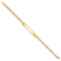 Thumbnail for 14k Anchor Link Soft Diamond Shape ID Bracelet