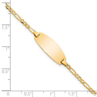Thumbnail for 14k Oval Figaro ID Bracelet
