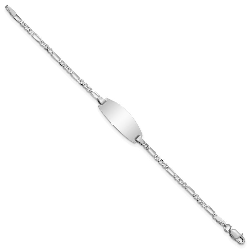 14k Oval Figaro ID Bracelet