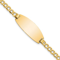 Thumbnail for 14k Semi-solid Oval Curb ID Bracelet