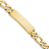 Thumbnail for 14k Hand-polished Figaro Link ID Bracelet