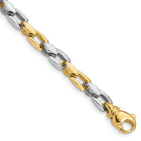 Thumbnail for 14k Two-tone 4.5mm Hand-polished Fancy Link Bracelet