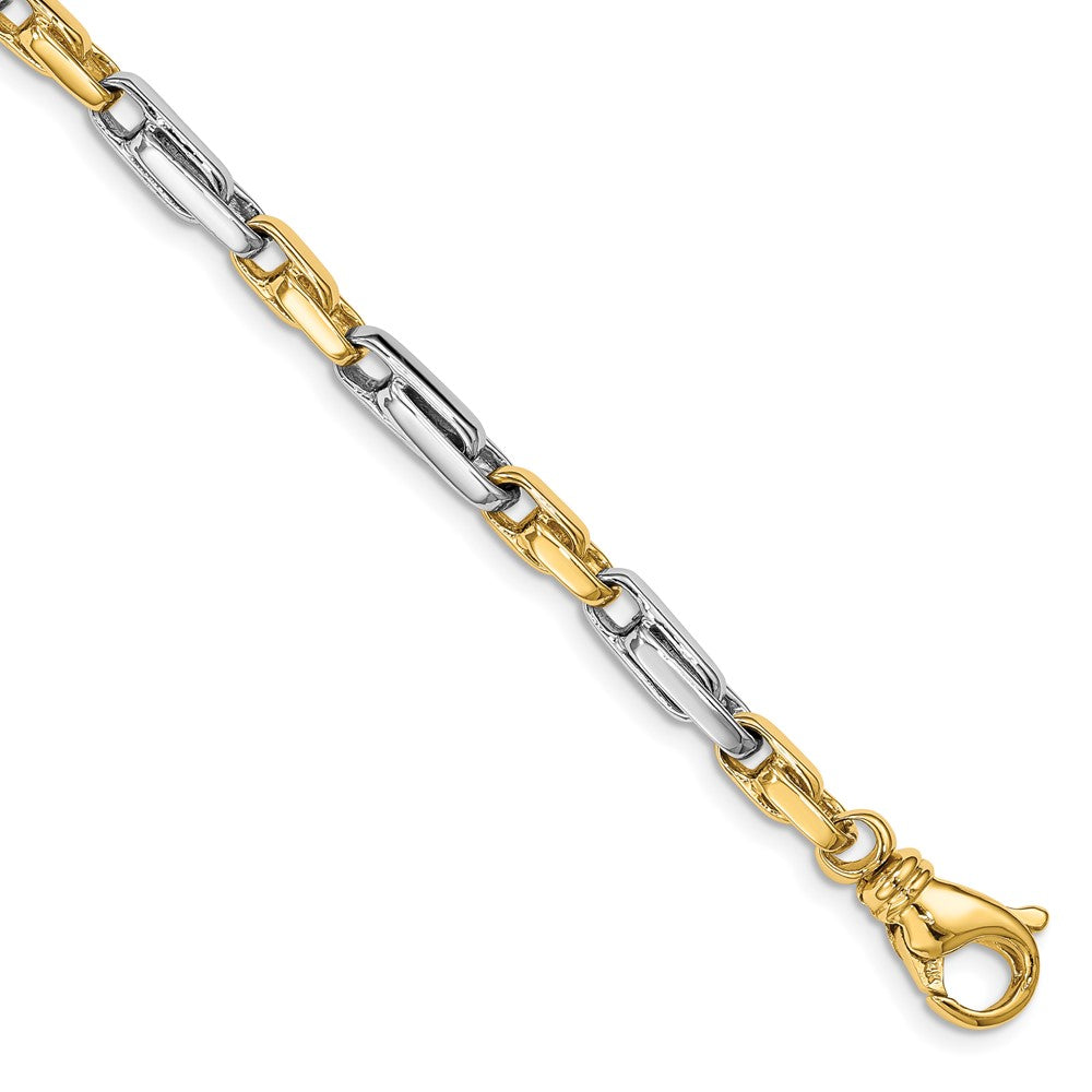 14k Two-tone 5mm Fancy Link Chain