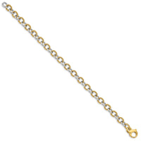 Thumbnail for 14k Two-tone 6.5mm Fancy Link Chain