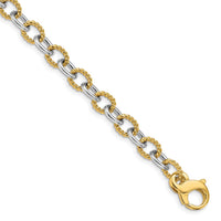 Thumbnail for 14k Two-tone 6.5mm Fancy Link Chain