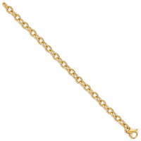 Thumbnail for 14k 7.8mm Hand-polished Fancy Link Bracelet