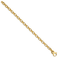 Thumbnail for 14K 6.2mm Hand-polished Fancy Link Bracelet