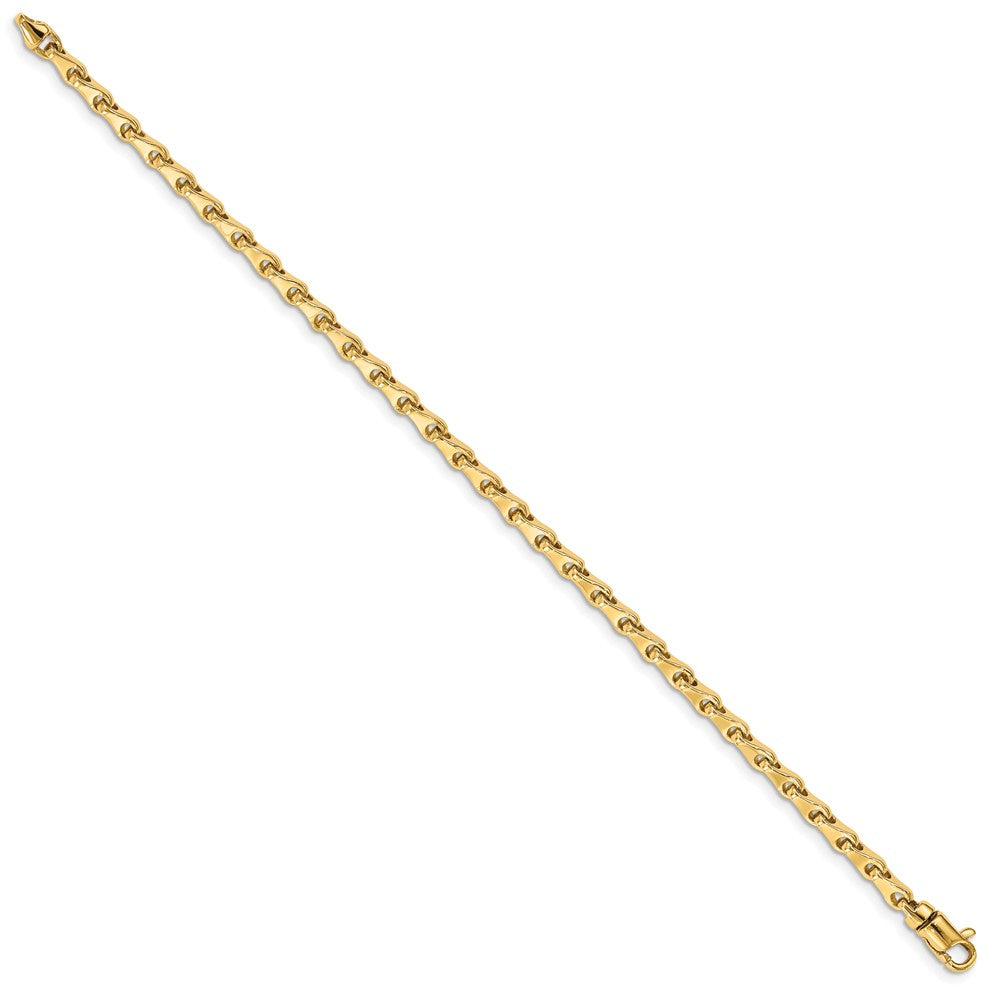 14k 3.3mm Hand-polished Fancy Link Bracelet