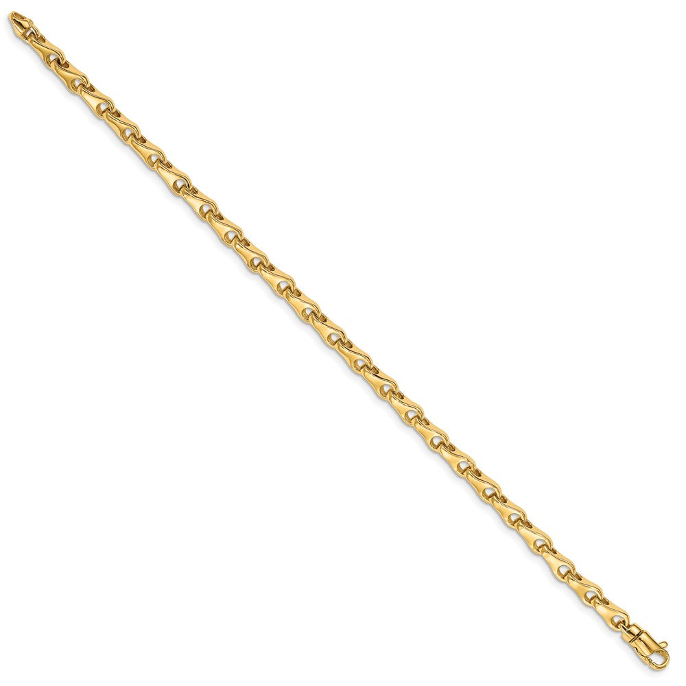 14k 3.9mm Hand-polished Fancy Link Bracelet
