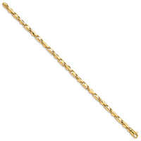 Thumbnail for 14K 4mm Hand-polished Fancy Link Bracelet