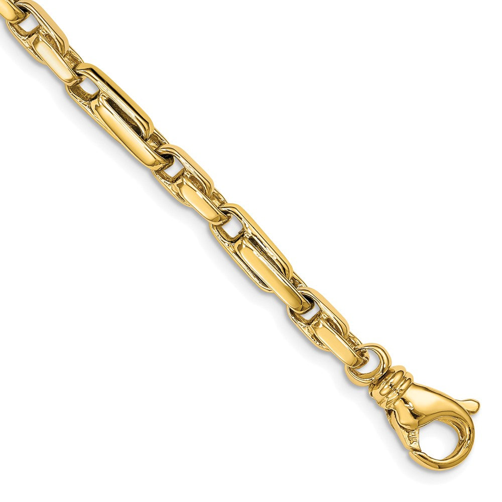 14k 5mm Hand-polished Fancy Link Bracelet