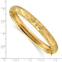 Thumbnail for 14k 5/16 Laser Cut Hinged Bangle Bracelet