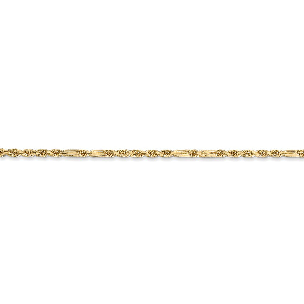 14k 1.8mm Diamond-cut Milano Rope Chain