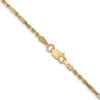 Thumbnail for 14k 1.8mm Diamond-cut Milano Rope Chain
