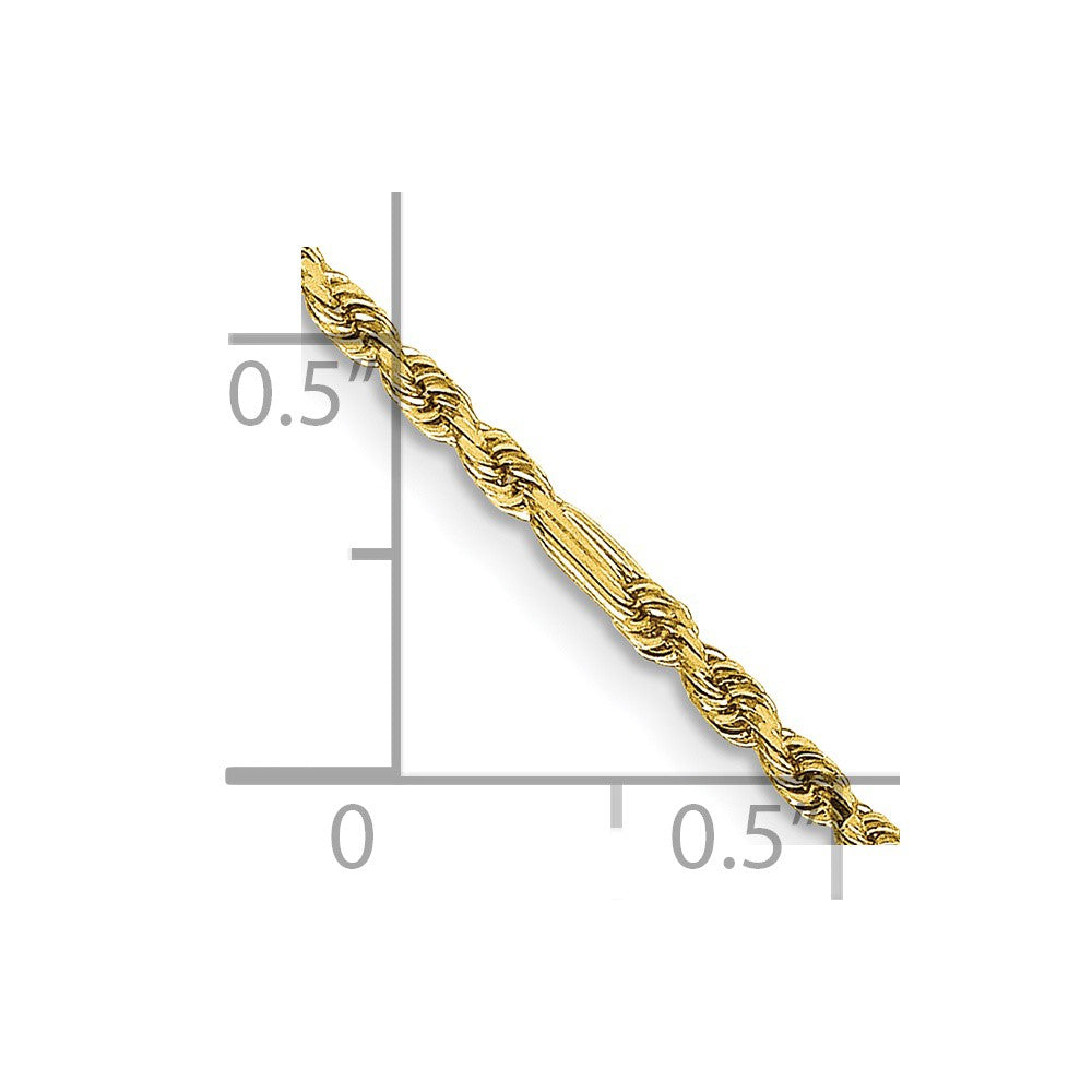 14k 1.8mm Diamond-cut Milano Rope Chain