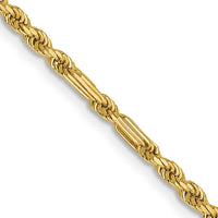 Thumbnail for 14k 2.25mm D/C Milano Rope Chain