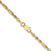 Thumbnail for 14k 2.5mm D/C Milano Rope Chain