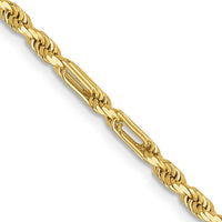 Thumbnail for 14k 2.5mm D/C Milano Rope Chain