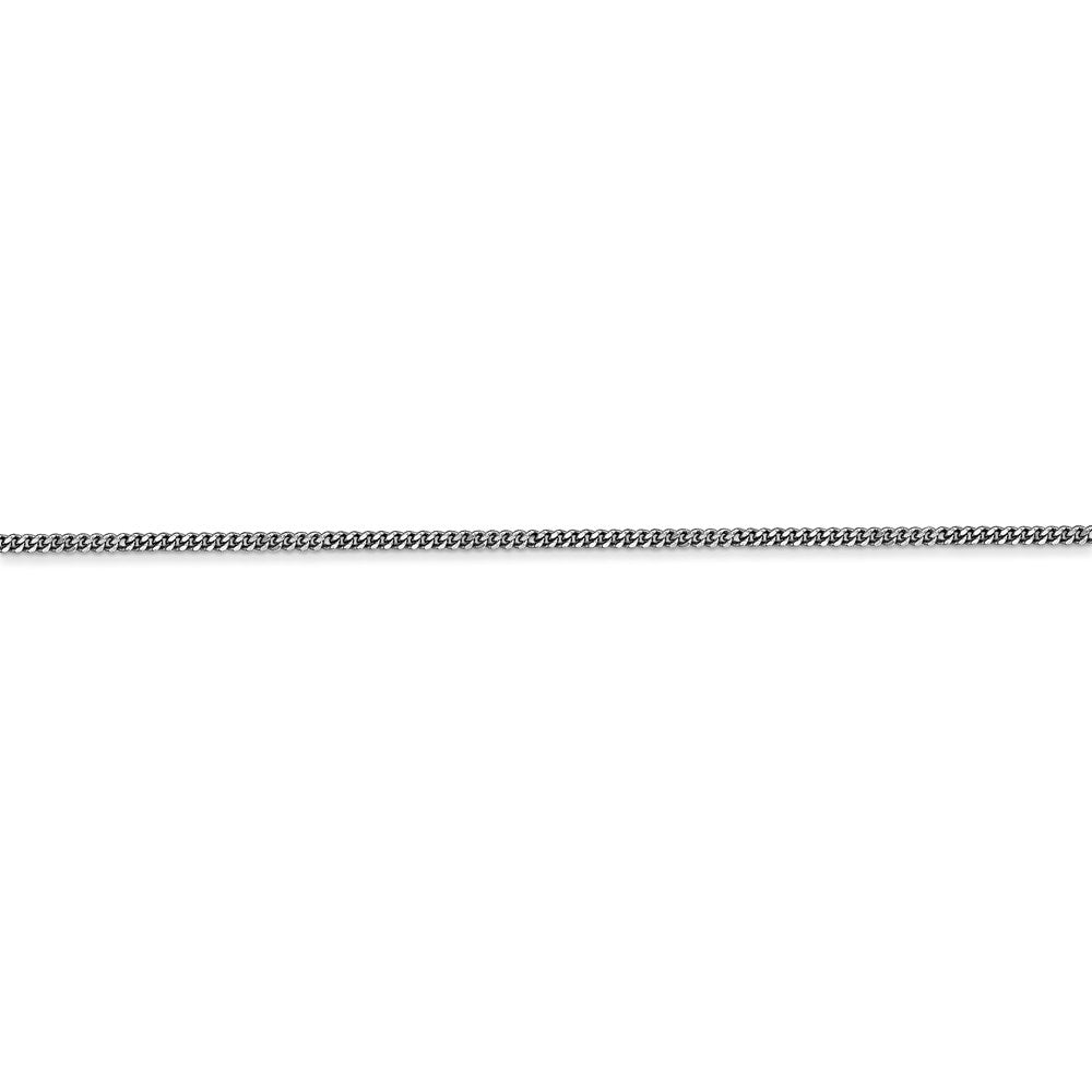 14k WG 1.3mm Curb Pendant Chain