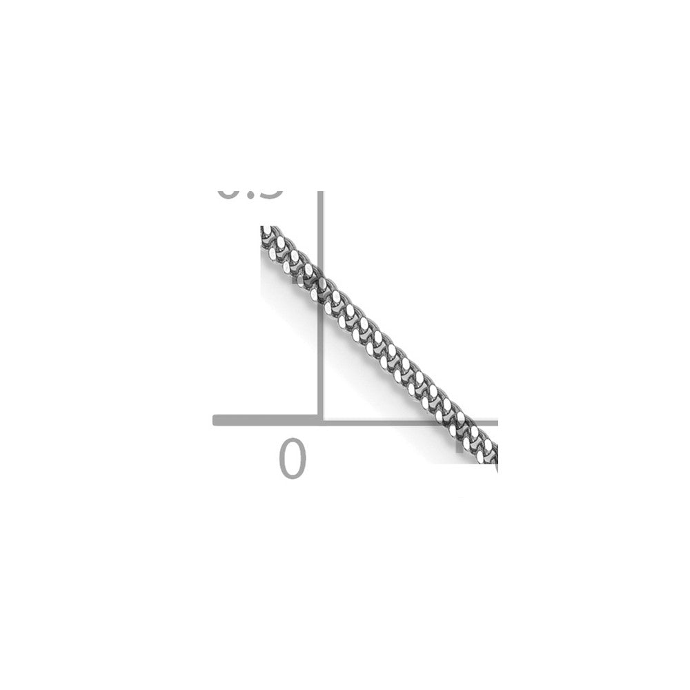 14k WG 1.3mm Curb Pendant Chain