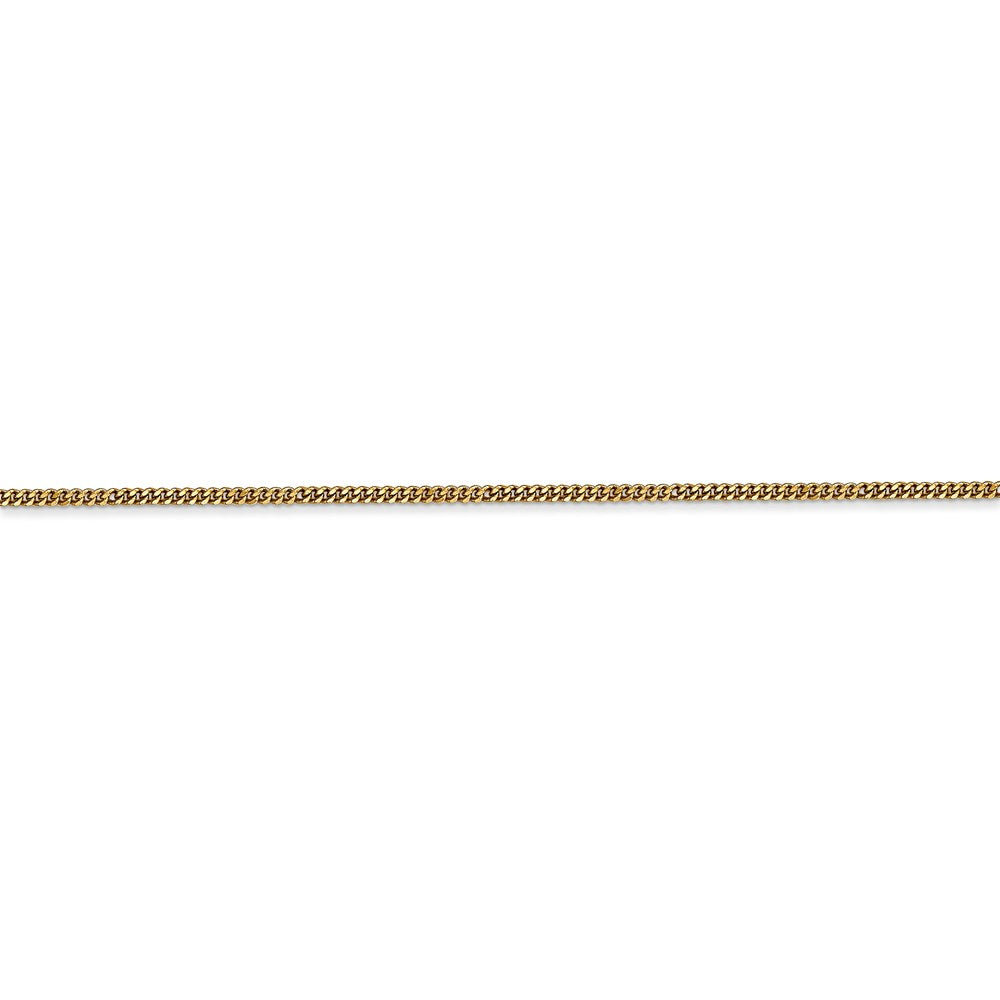 14k 1.3mm Curb Pendant Chain