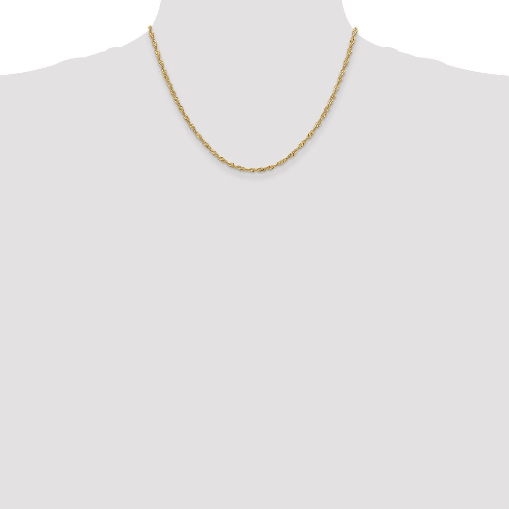 14k 2mm Singapore Chain
