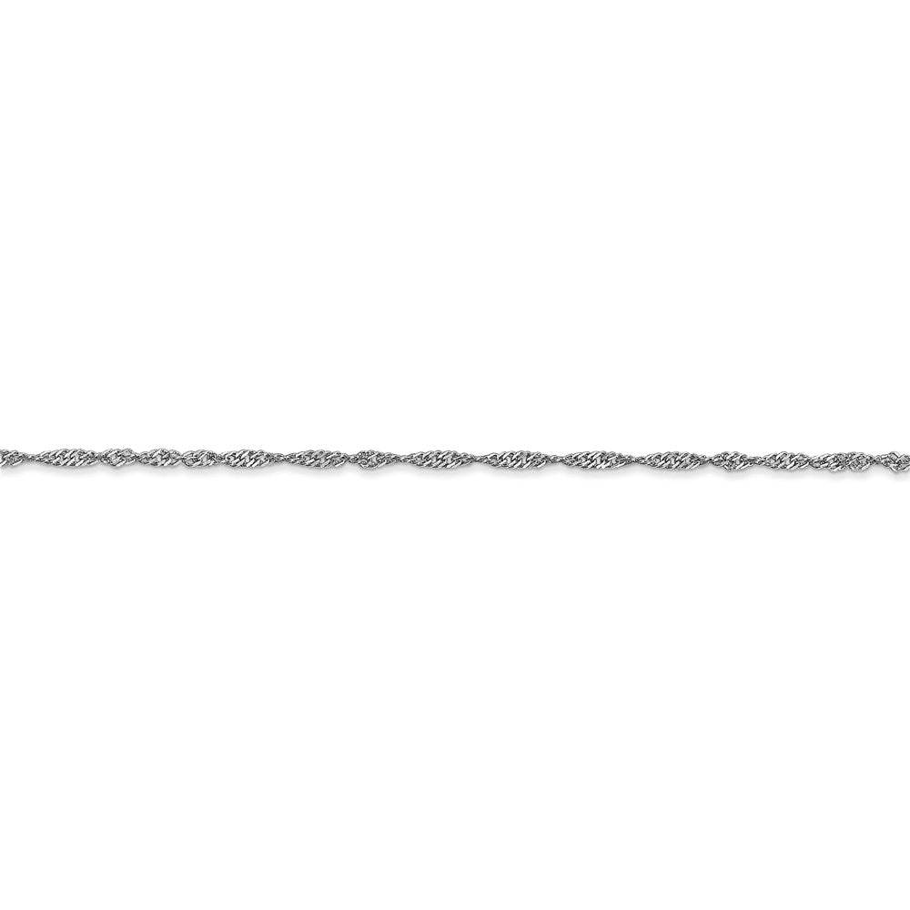 14k White Gold 1.4mm Singapore Chain