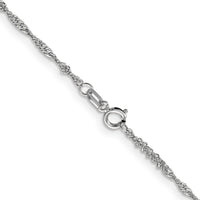 Thumbnail for 14k White Gold 1.4mm Singapore Chain