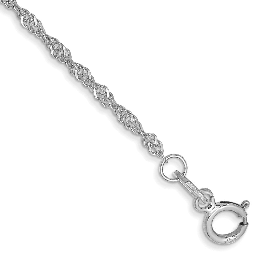 14k White Gold 1.4mm Singapore Chain