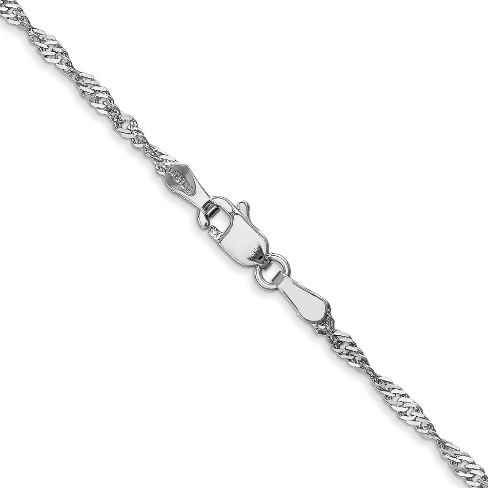 14k White Gold 1.7mm Singapore Chain