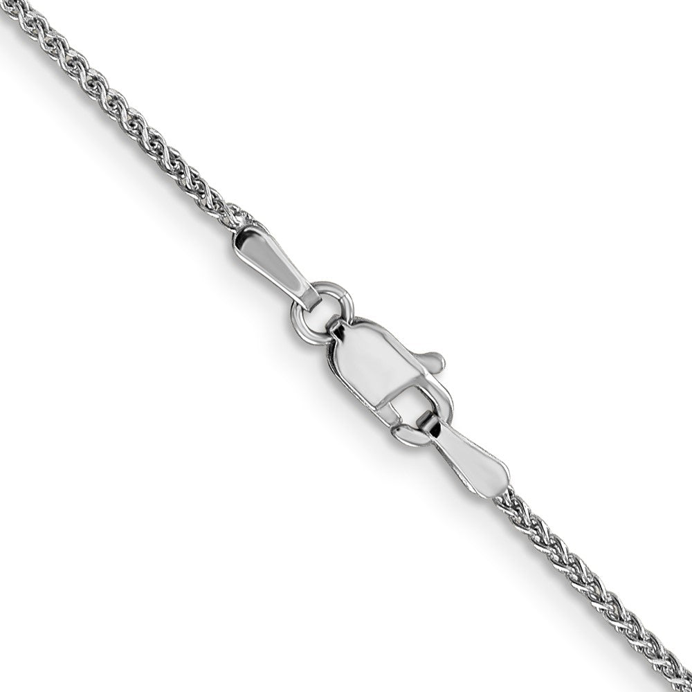 14k WG 1.2mm Solid Diamond-cut Spiga Chain