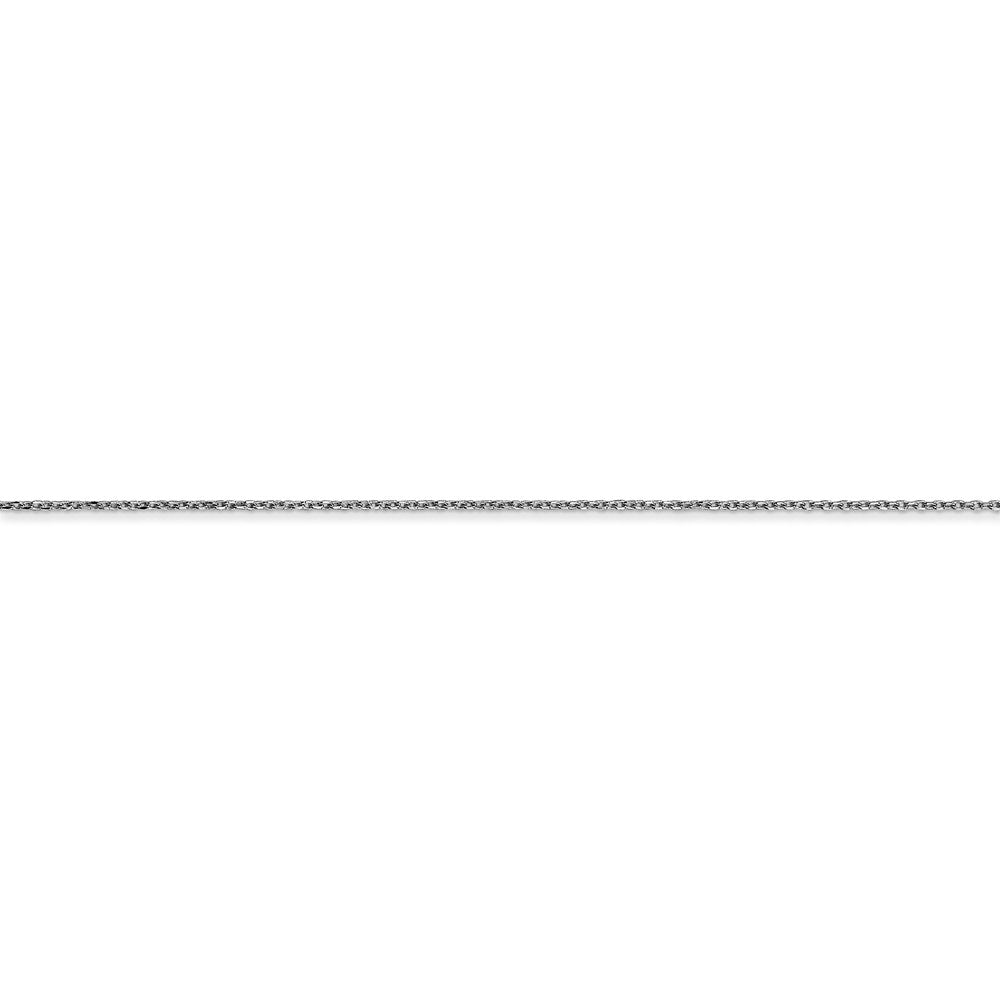 14k WG .6mm D/C Round Open Link Cable Chain