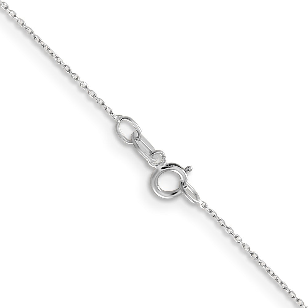 14k WG .6mm D/C Round Open Link Cable Chain