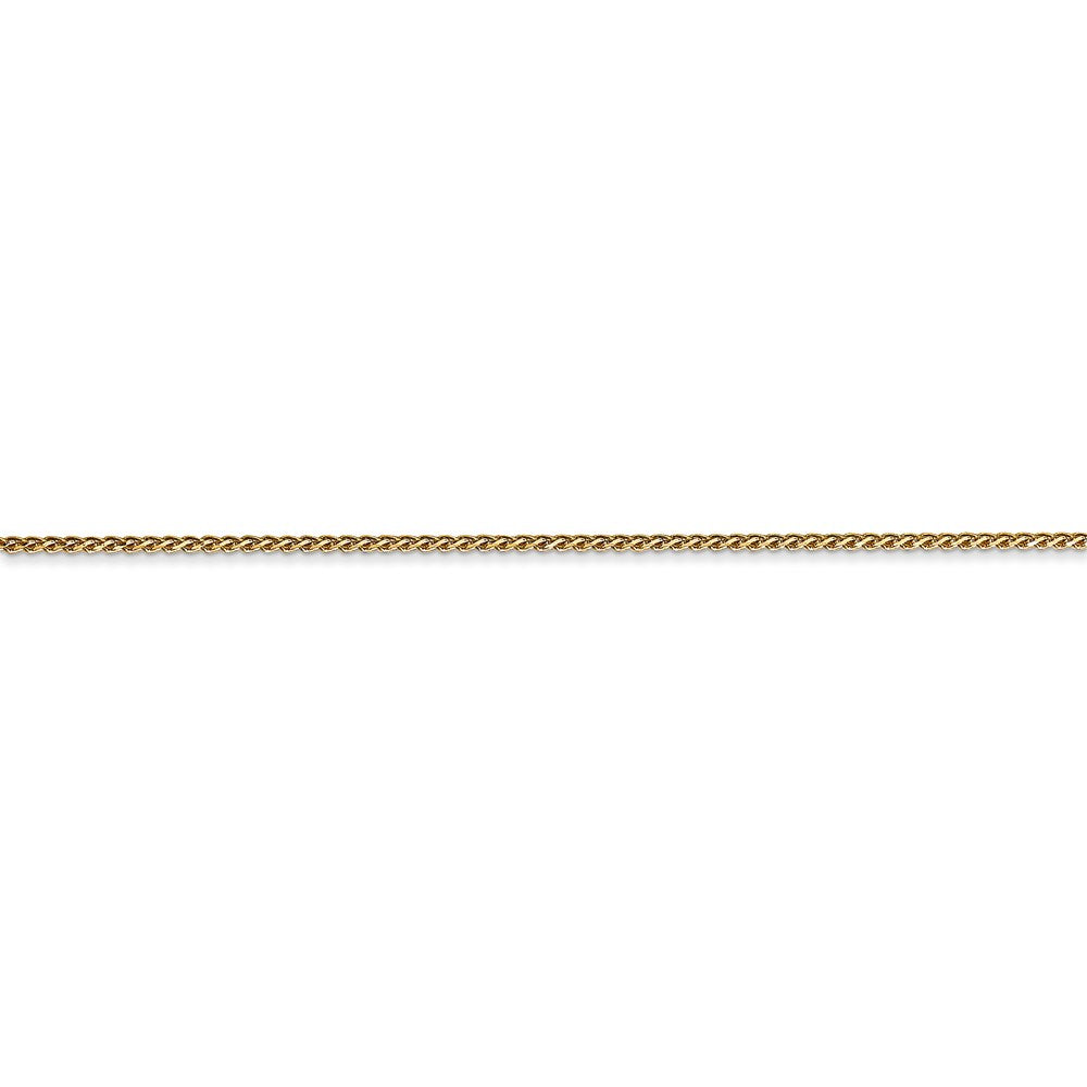 14k 1mm Solid Diamond-cut Spiga Chain
