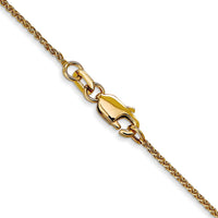 Thumbnail for 14k 1mm Solid Diamond-cut Spiga Chain