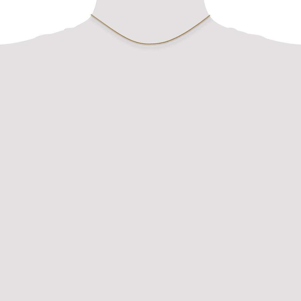 14k 1mm Solid Diamond-cut Spiga Chain