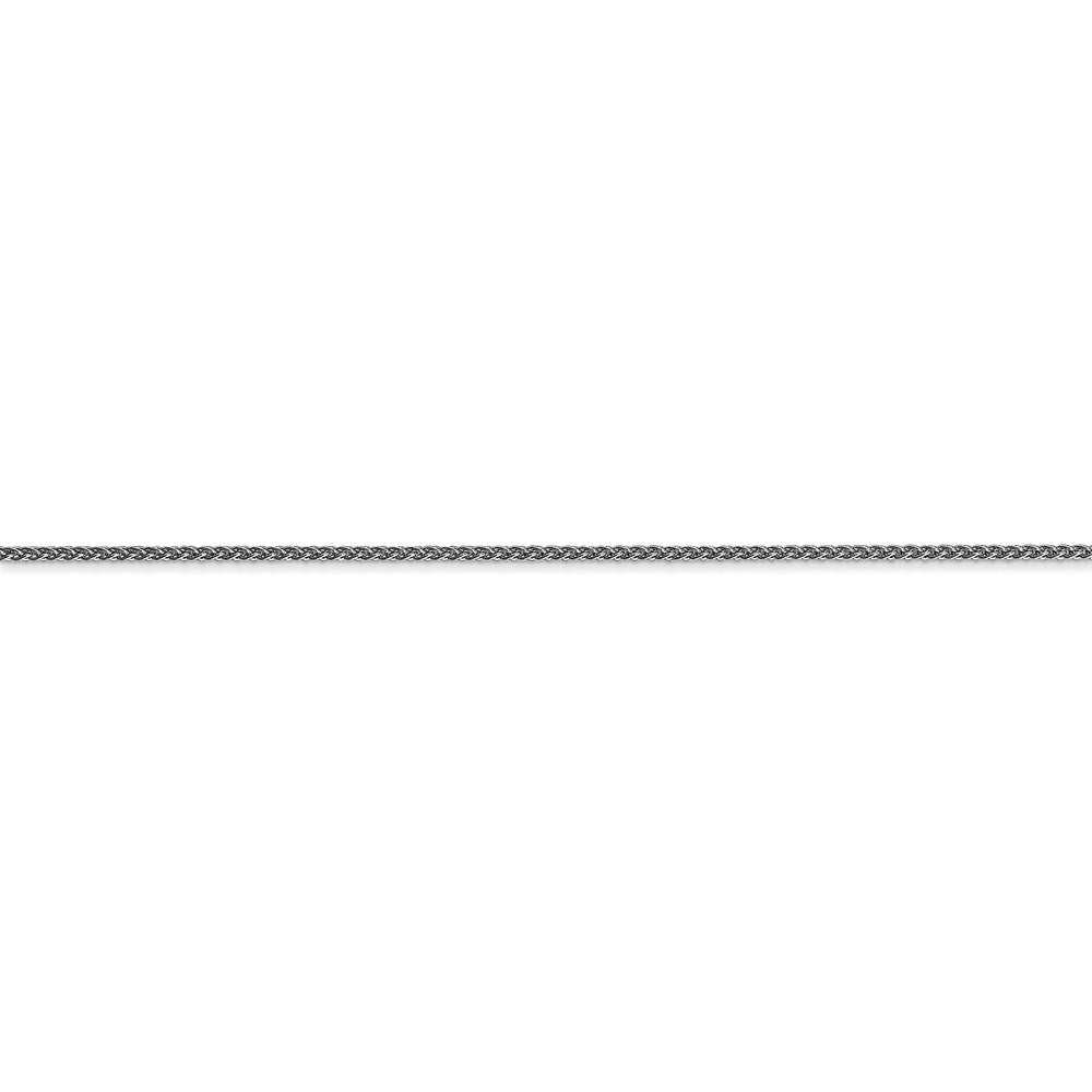 14k WG 1mm Spiga with Spring Ring Clasp Chain