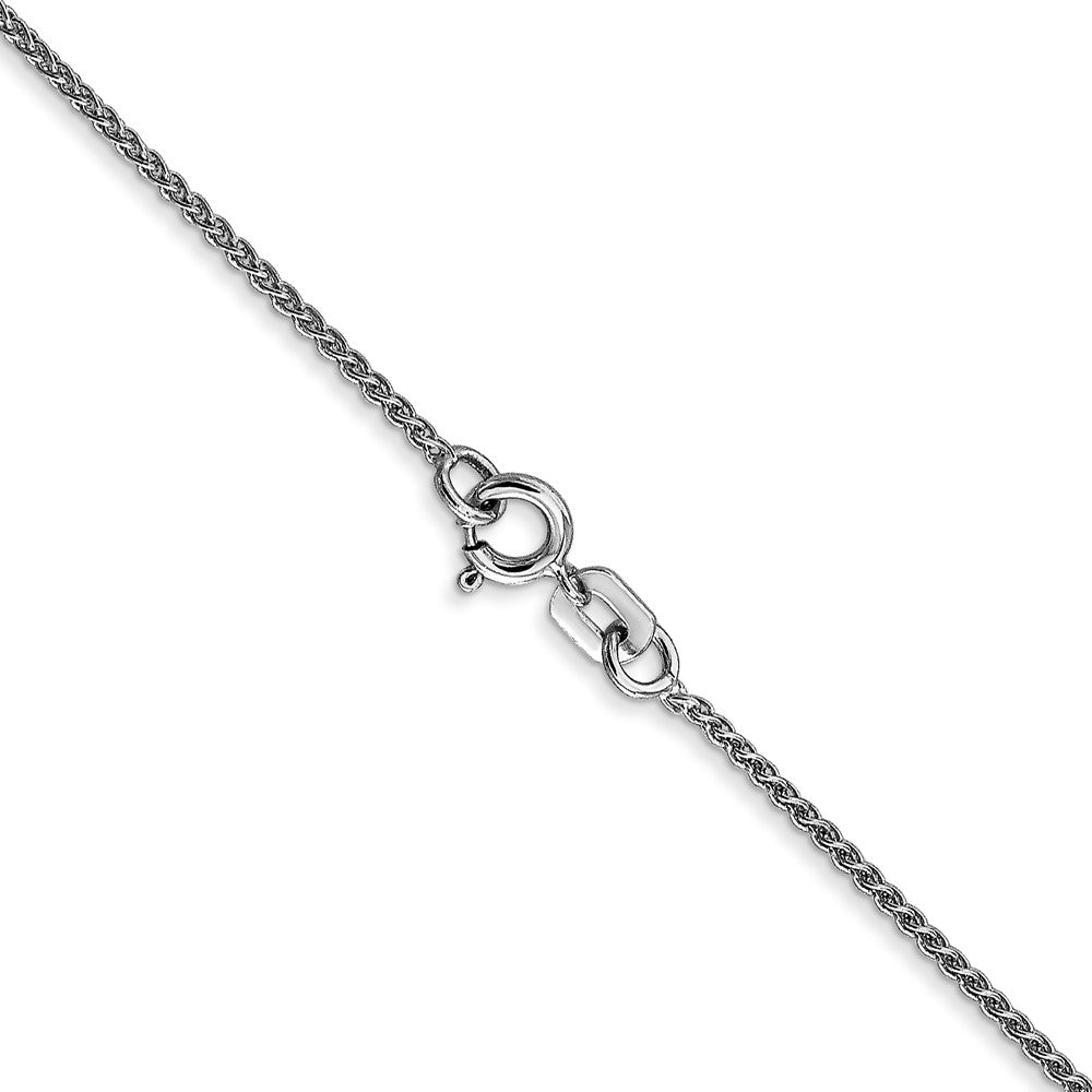 14k WG 1mm Spiga with Spring Ring Clasp Chain