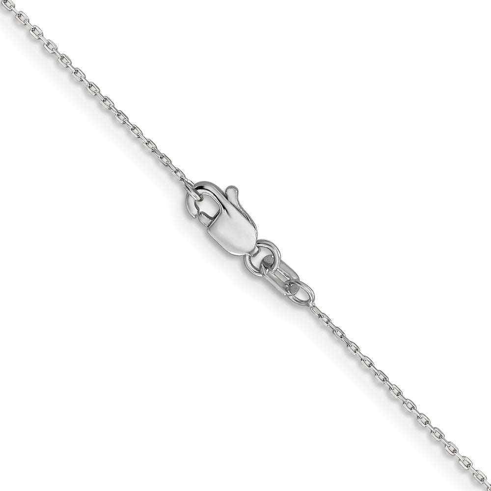 14k WG .8mm D/C Cable with Lobster Clasp Chain