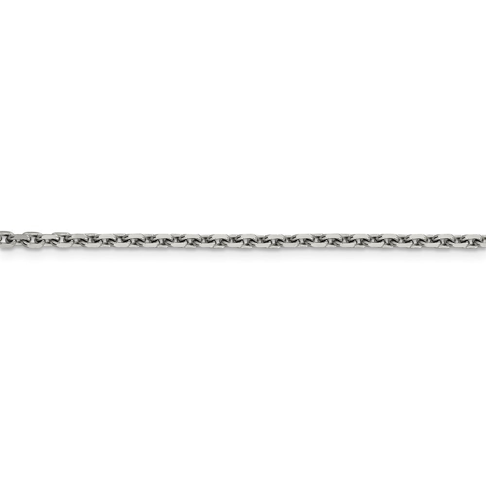 14k WG 2.5mm D/C Cable Chain