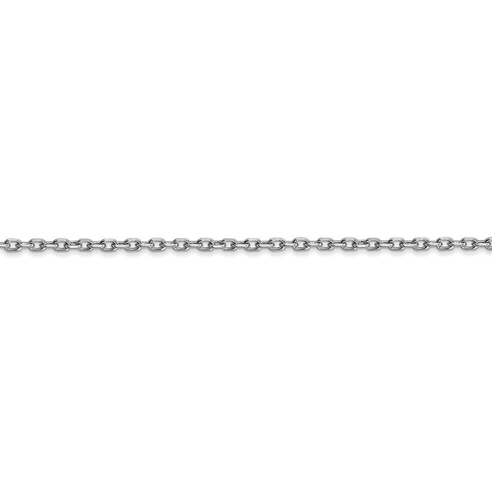 14k WG 1.8mm D/C Round Open Link Cable Chain