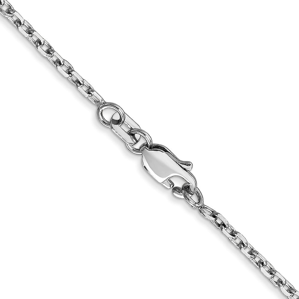 14k WG 1.8mm D/C Round Open Link Cable Chain