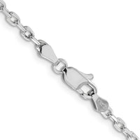 Thumbnail for 14k WG 3mm D/C Round Open Link Cable Chain