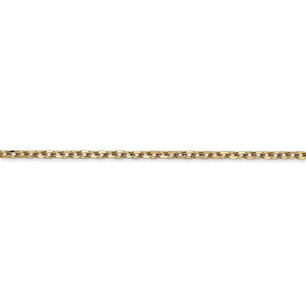 14k 2.2mm D/C Round Open Link Cable Chain