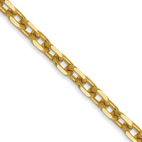 Thumbnail for 14k 3mm D/C Round Open Link Cable Chain