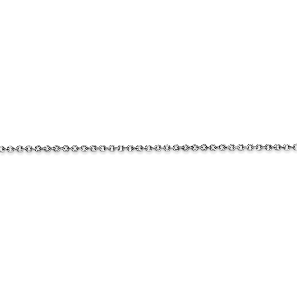 14k WG 1.4mm Round Open Wide Link Cable Chain