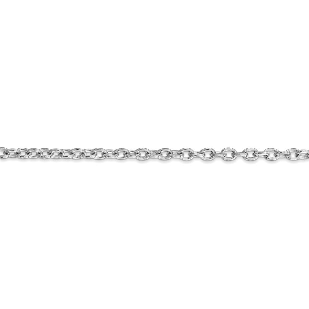 14k WG 3.2mm Round Open Link Cable Chain